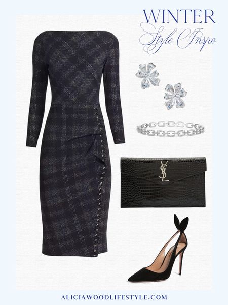 This drop dead gorgeous plaid body-con midi dress will turn heads at any Holiday party!  

Adlai plaid body-con midi dress
Aquazurra bow tie pumps 
YSL Uptown croc embossed clutch 
Tuckernuck antique silver priscilla earrings 
hammered silver cage cuff bracelet 


#LTKover40 #LTKstyletip #LTKHoliday