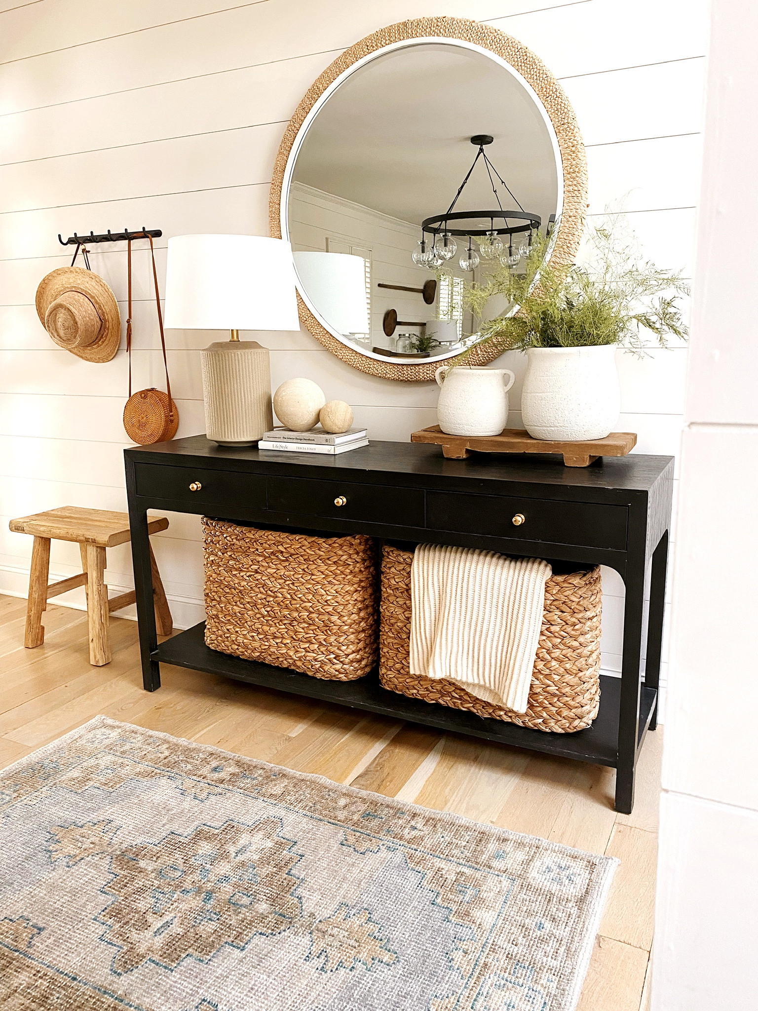 Entryway inspo, entryway decor, entryway console, console decor, McGee & Co, transitional design 

#LTKstyletip #LTKSeasonal #LTKhome