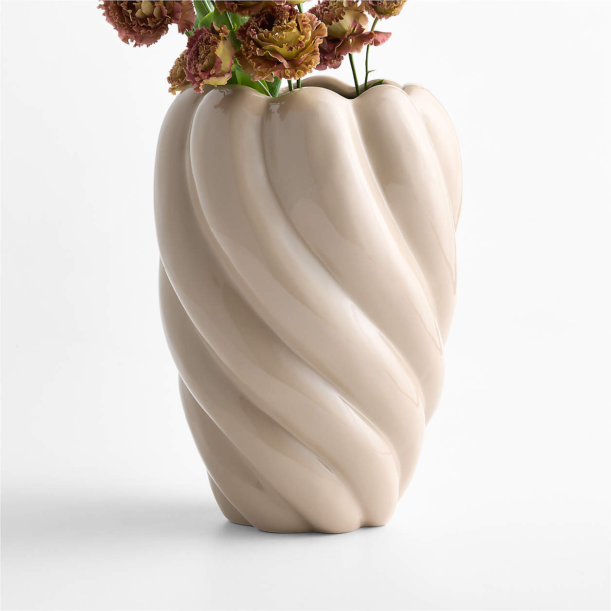 Silhouette Ceramic Vase 13.5" by Laura Harrier and Tiffany Howell | Crate & Barrel | Crate & Barrel