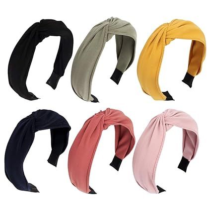 Jaciya 6 Pieces Knotted Headbands for Women Turban Headbands for Women Wide Headbands for Women B... | Amazon (US)