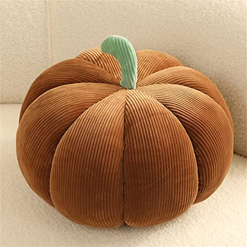 Pumpkin Pillow Halloween Pumpkin Pillow Decor 3D Pumpkin Shaped Pillow Halloween Soft Pumpkins Plush Toys for Halloween Thanksgiving Party Home Decor Pumpkin Decor (Brown) | Amazon (US)