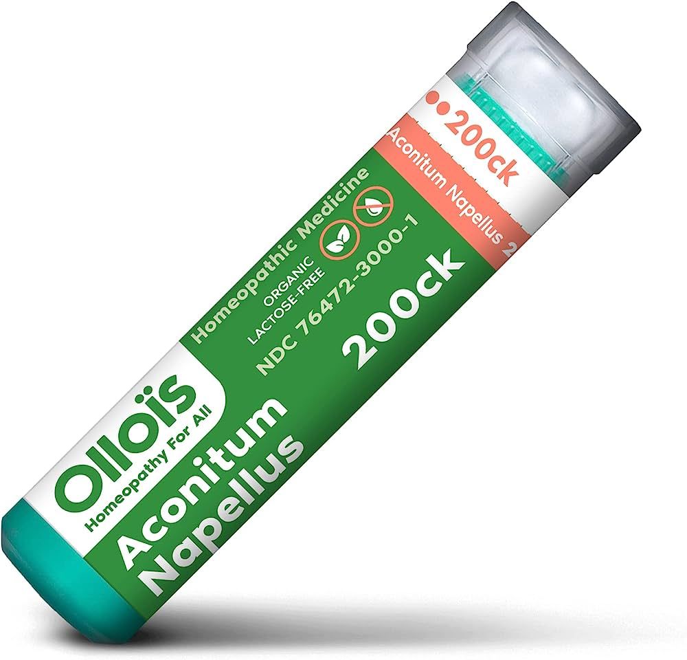 OLLOIS Aconitum Napellus 200CK, Organic, Lactose-Free, Vegan, Homeopathic Medicine, 80 Pellets (P... | Amazon (US)