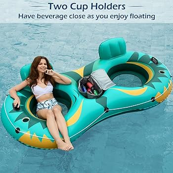 Jasonwell Inflatable River Tube Float - 2 Person Heavy Duty River Float Pool Floats with Removabl... | Amazon (US)