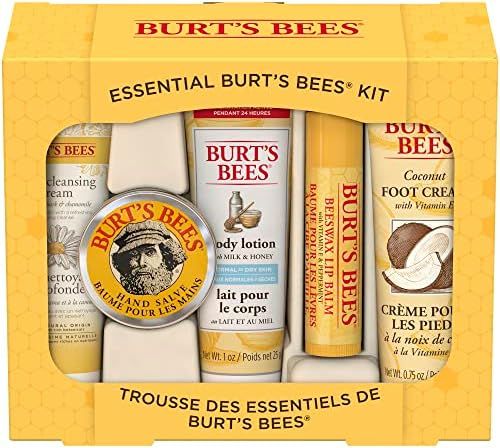 Burt's Bees Geschenkset, mit 5 Produkten in Reisegröße - Tiefwirksame Reinigungscreme, Handcrem... | Amazon (DE)