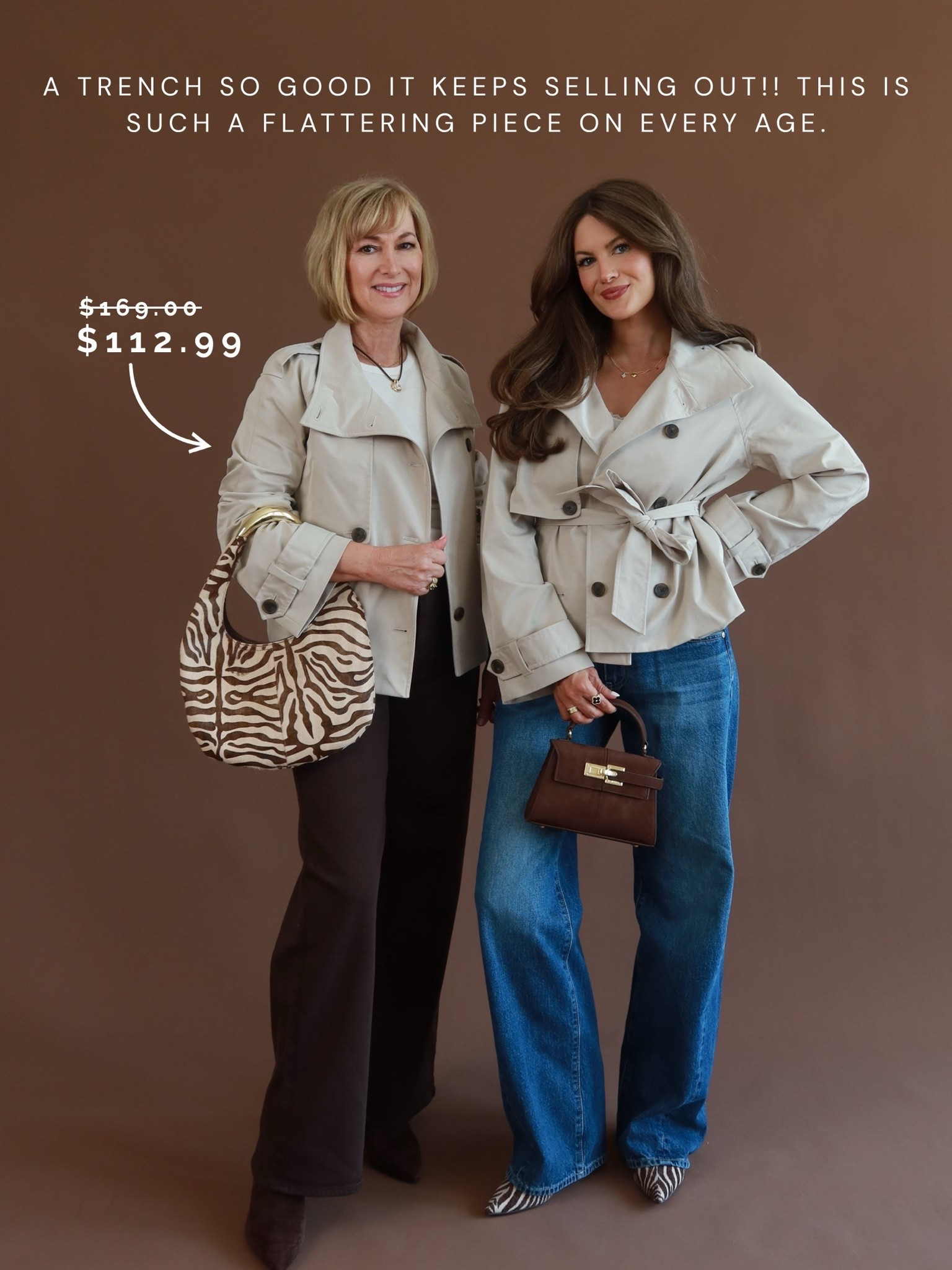 One trench coat, two different looks! My mom and I both fell in this love this outerwear piece.

#LTKootd #LTKSaleAlert