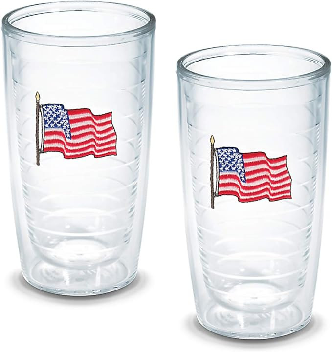 Tervis American Flag Made in USA Double Walled Insulated Tumbler Cup Keeps Drinks Cold & Hot, 16o... | Amazon (US)