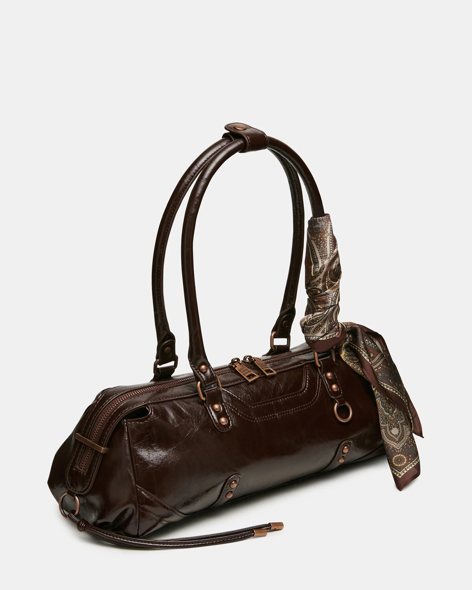 CIERRA Dark Chocolate East West Scarf Shoulder Handbag | Steve Madden (US)
