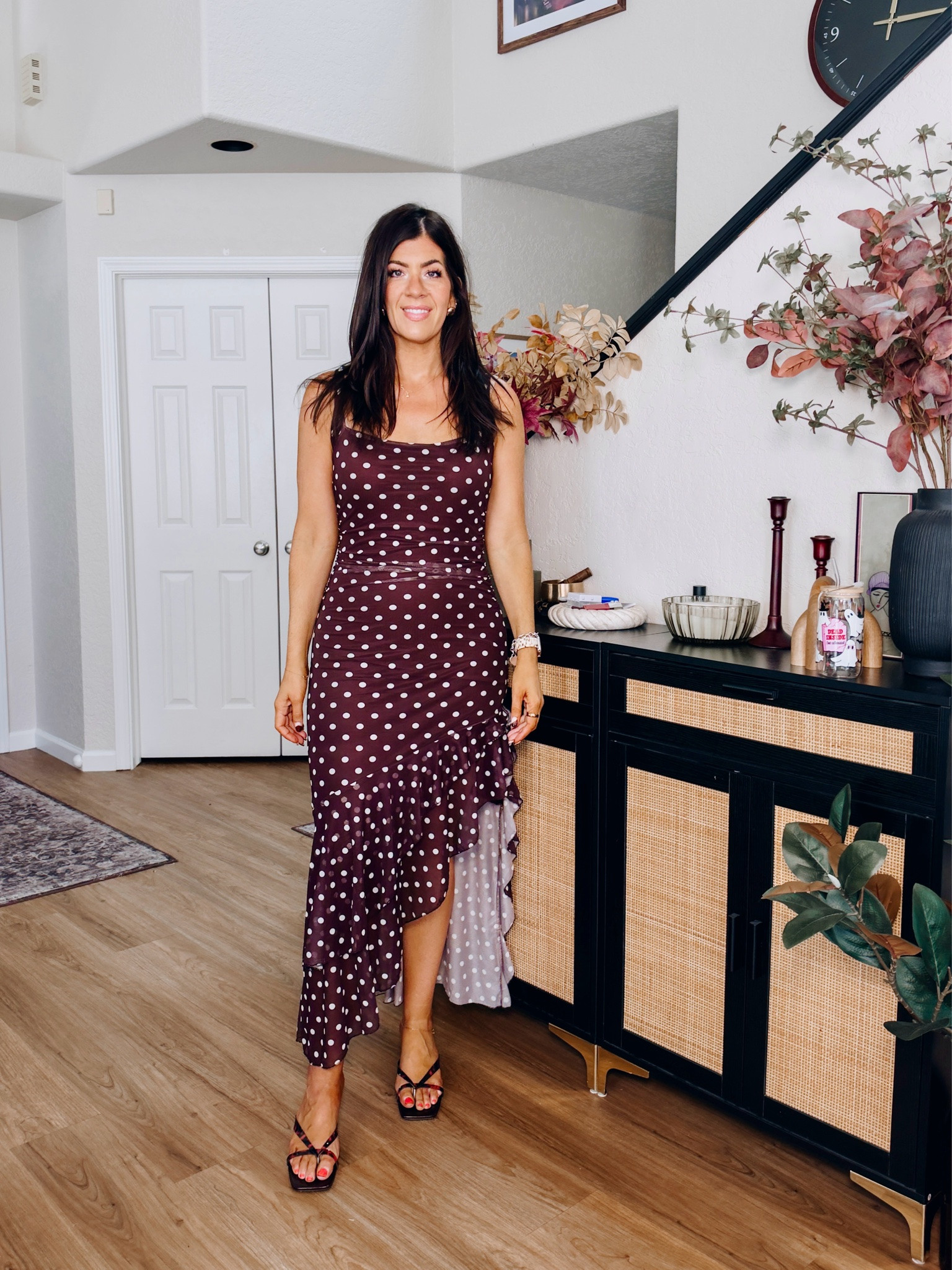 Fall fashion
Large polka dot dress