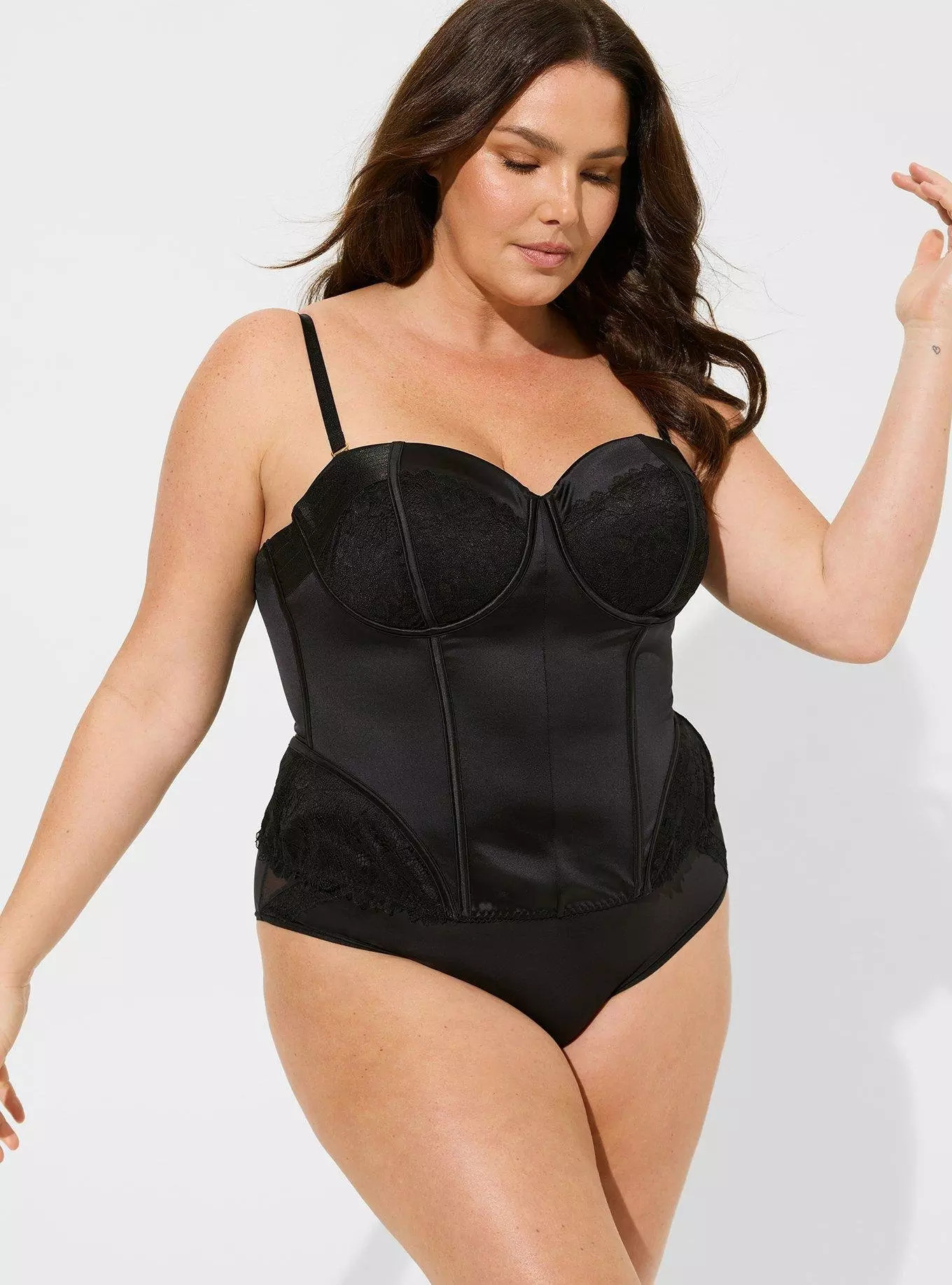 Satin and Lace Corset | Torrid (US & Canada)
