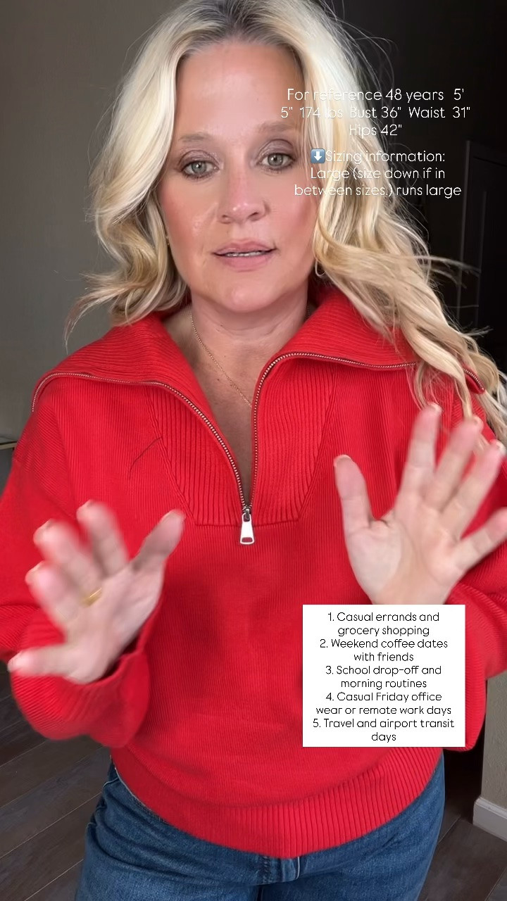 ✨Tap the bell, save and ❤️ start here over 40 fashion, midlife style, midsize fashion and luxury looks for less.  

1. Casual errands and grocery shopping
2. Weekend coffee dates with friends
3. School drop-off and morning routines
4. Casual Friday office wear or remote work days
5. Travel and airport transit days

👑 Helping you look good, feel good.-Lindsey Denver   Check back daily for belly-friendly style, confidence, and Outfit Physics™.

#LTKOver40 #LTKMidsize