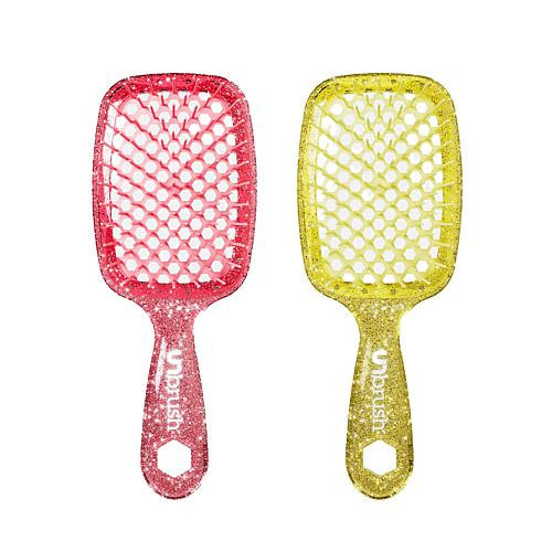 FHI Heat 2pc Glitter Ruby & Amber UNBrush Detangling Brush Set | HSN