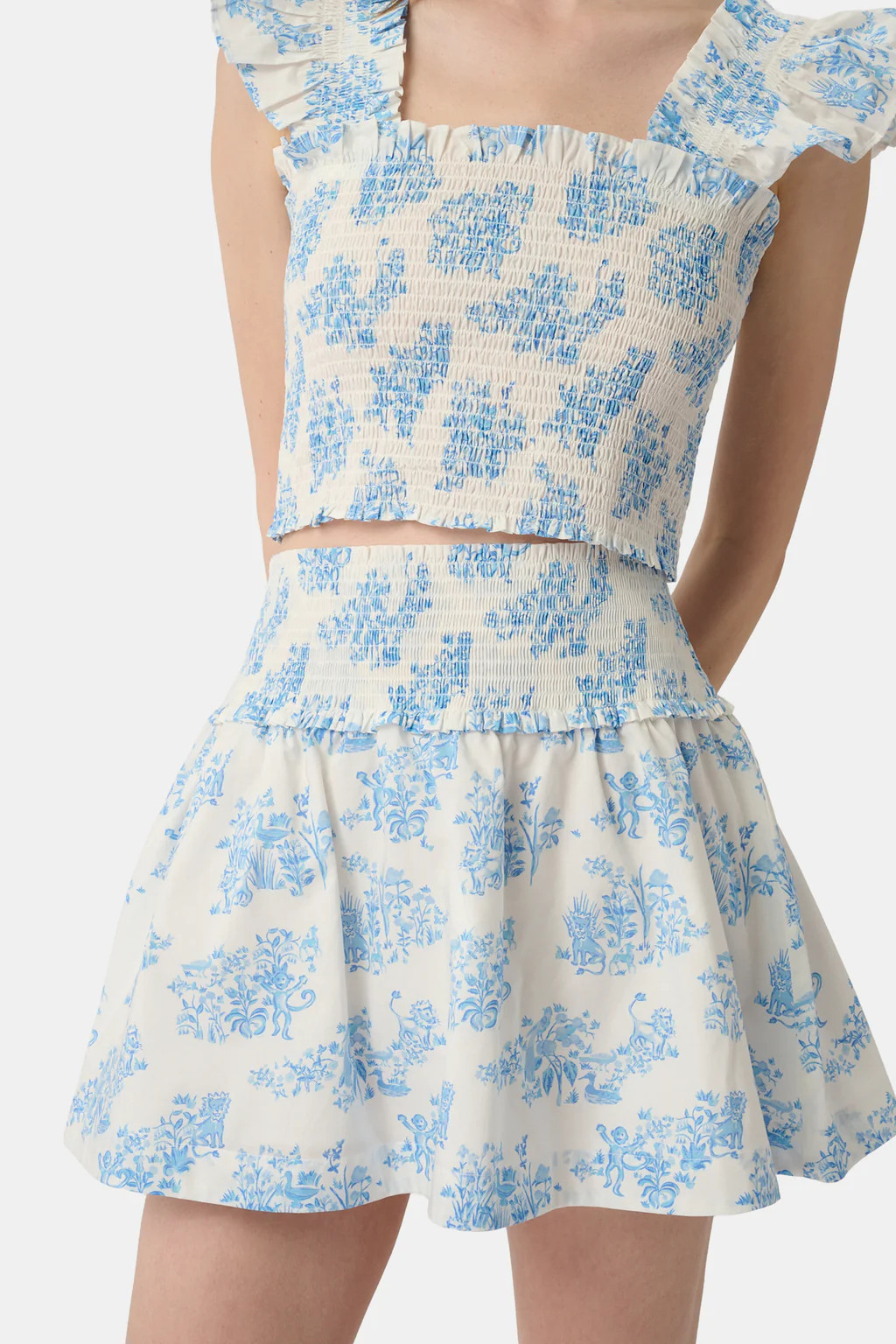 Sherwood Forest Monkey Delphine Mini Nap Skirt | Roller Rabbit