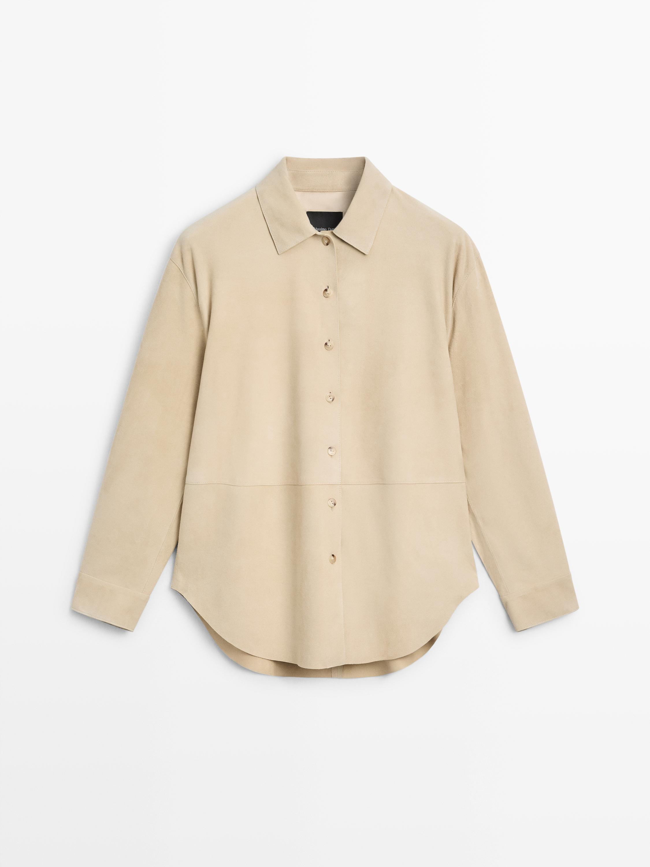 Suede leather shirt | Massimo Dutti US