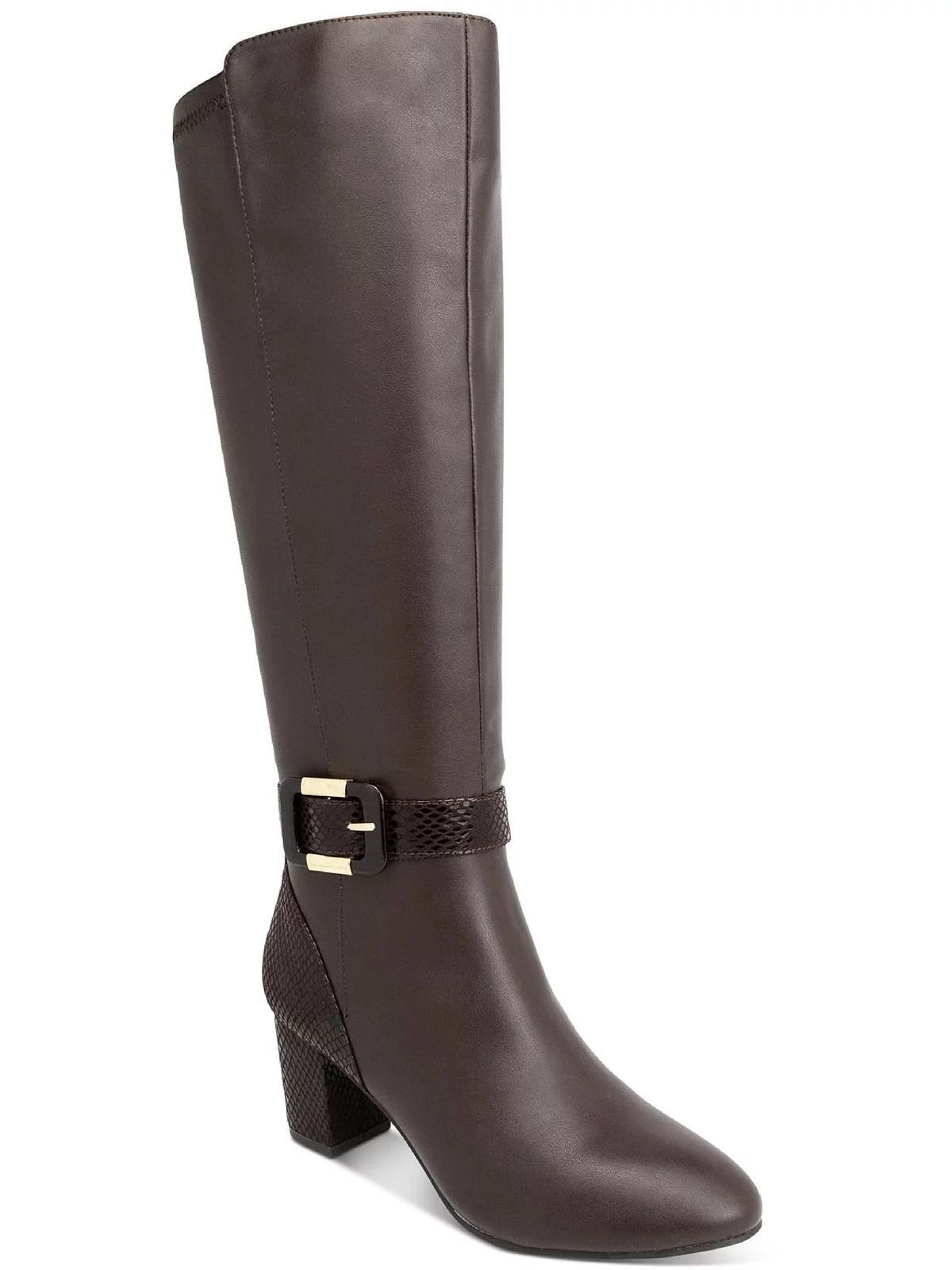 Karen Scott Womens Isabell Faux Leather Tall Knee-High Boots - Walmart.com | Walmart (US)