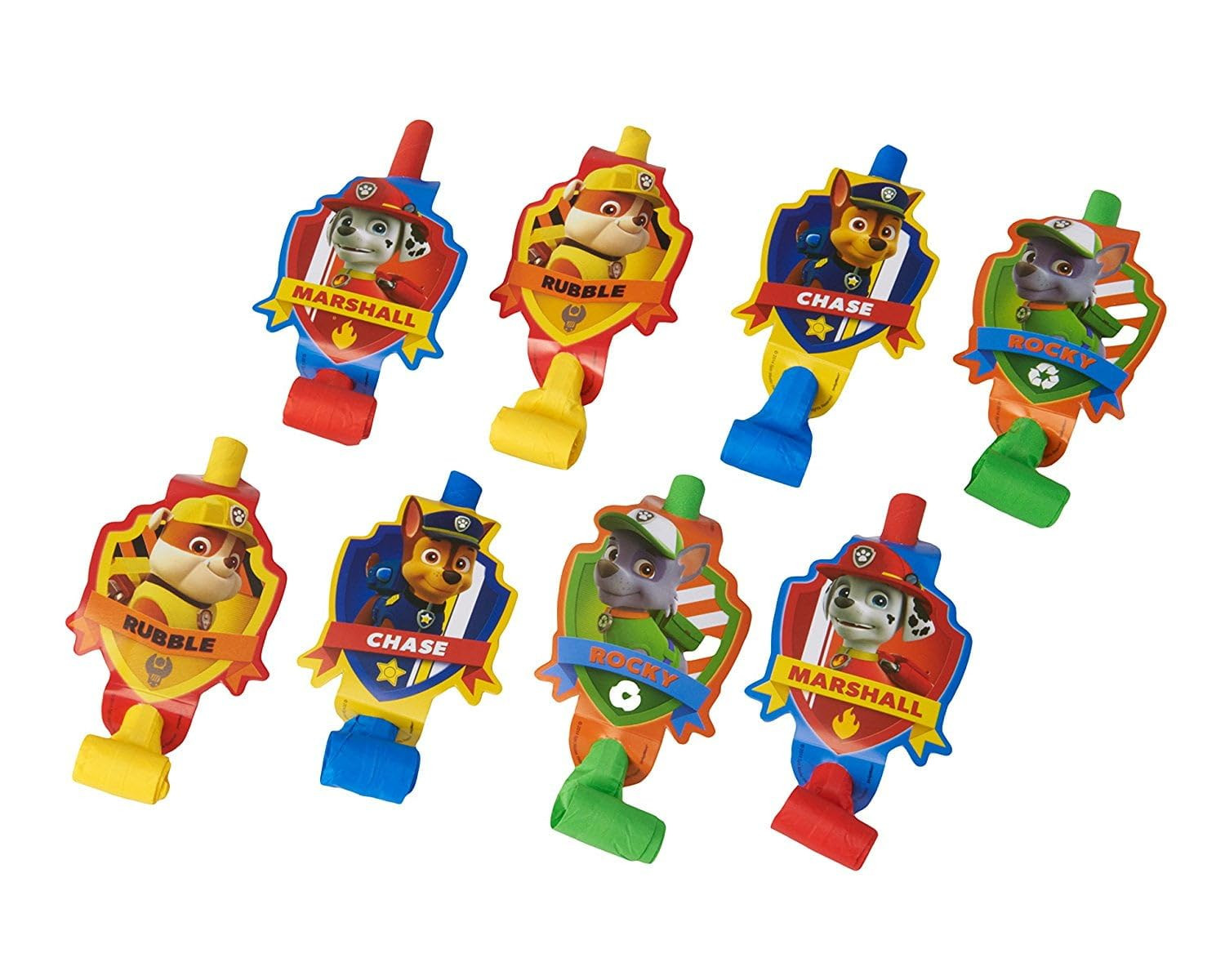 Paw Patrol Multicolor Party Blowouts - 5", 8 Pieces - Perfect Birthday Party Favors for Kids | Amazon (US)