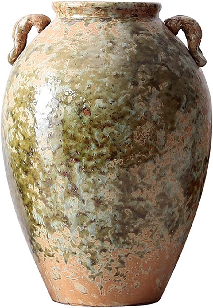 CUNCOO Ceramic vase, Vintage Mottled vase Home Hotel vase Ornament Dried Flowers Succulent Plants... | Amazon (US)