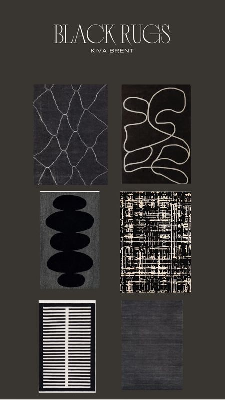 Black modern area rugs.

#LTKhome