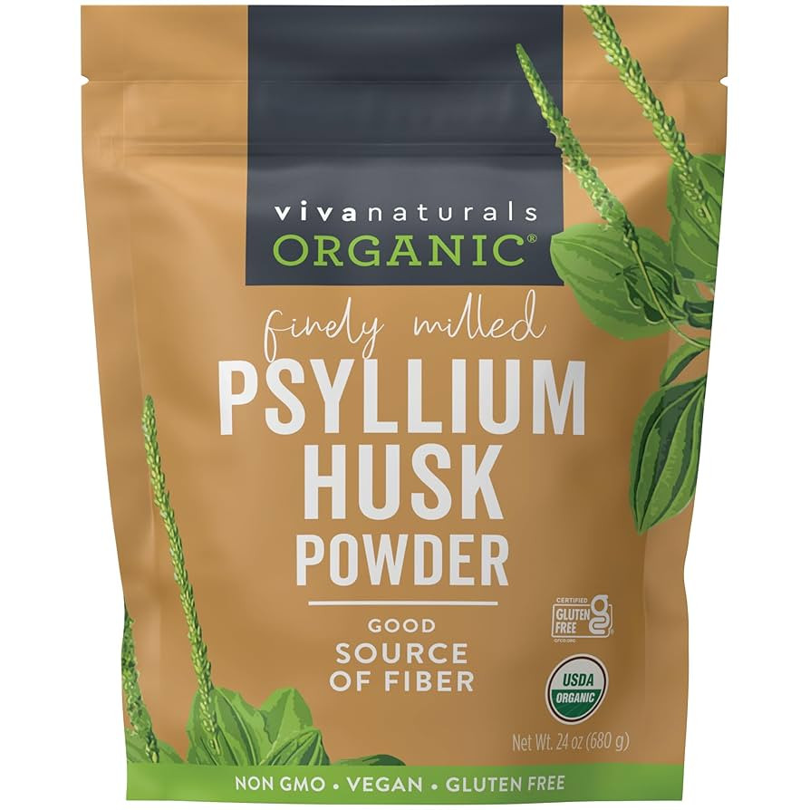 Viva Naturals Organic Psyllium Husk Powder, 24 oz – Finely Ground, Unflavored, Vegan, Keto, Pal... | Amazon (US)