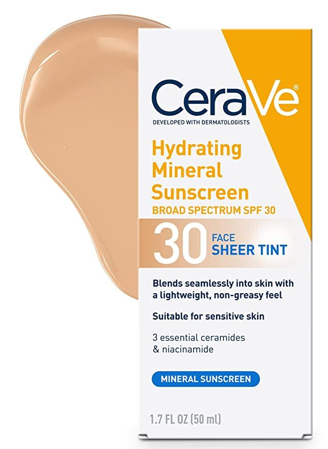 Tinted Sunscreen with SPF 30 | Hydrating Mineral Sunscreen With Zinc Oxide & Titanium Dioxide | Amazon (US)