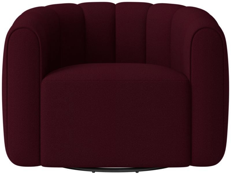 Fitz Swivel Chair Luca Oxblood + Reviews | CB2 | CB2