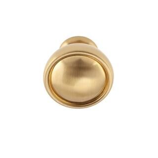 Sumner Street Home Hardware Grayson 1-1/8 in. Satin Brass Round Cabinet Knob RL062159 - The Home ... | The Home Depot