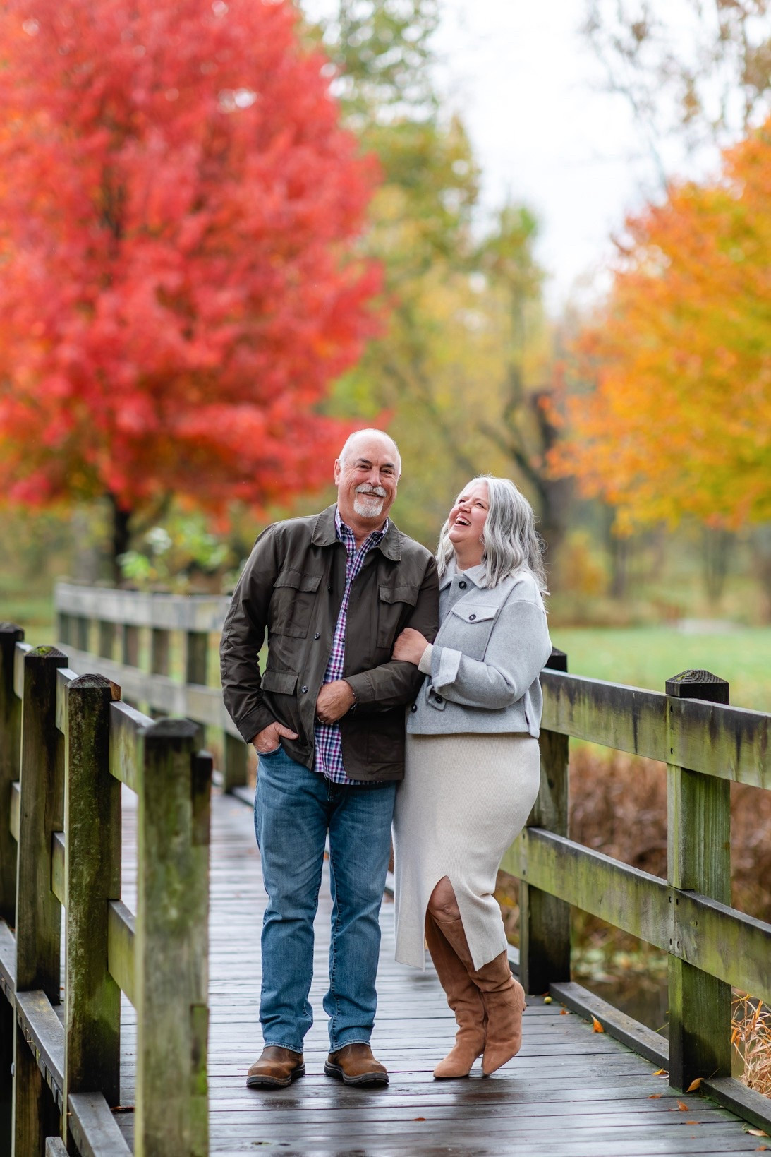 41 1/2 years, two kids, seven grandkids, at least 6 houses and I think this is our first ever photo session with just the two of us… unless you count that one time for the church registry. 🤣 

Dress - 16 
Faux wool jacket - 16
Boots - wide calf 
Shaper - 2X

Measurements for size reference:
5’5” || Bust 44” || Waist 40” || Hip 52” || Calf 19” 
