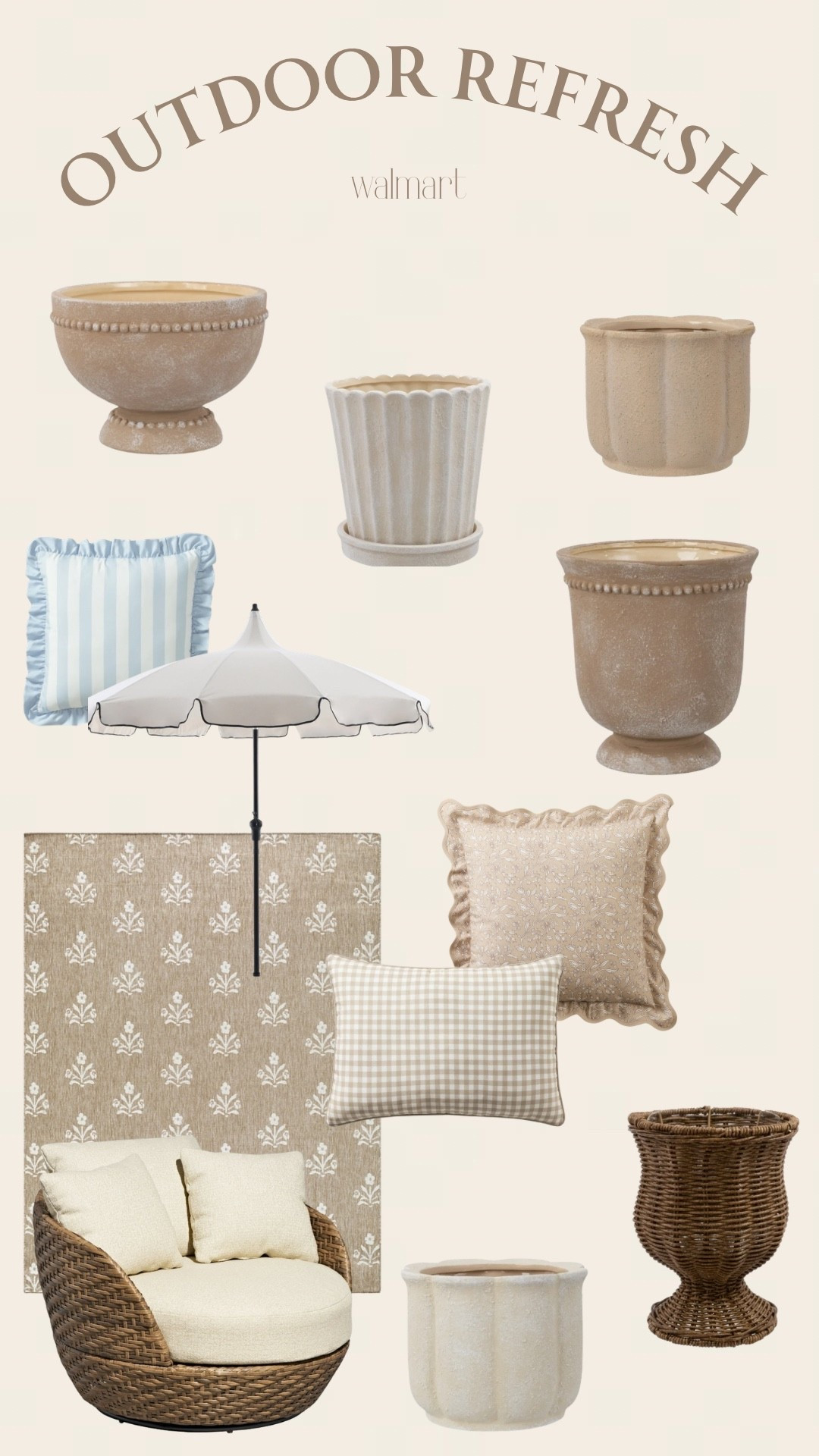 Affordable outdoor furniture and planters all from Walmart! 

Outdoor planters, outdoor furniture, affordable outdoor furniture

#LTKHome