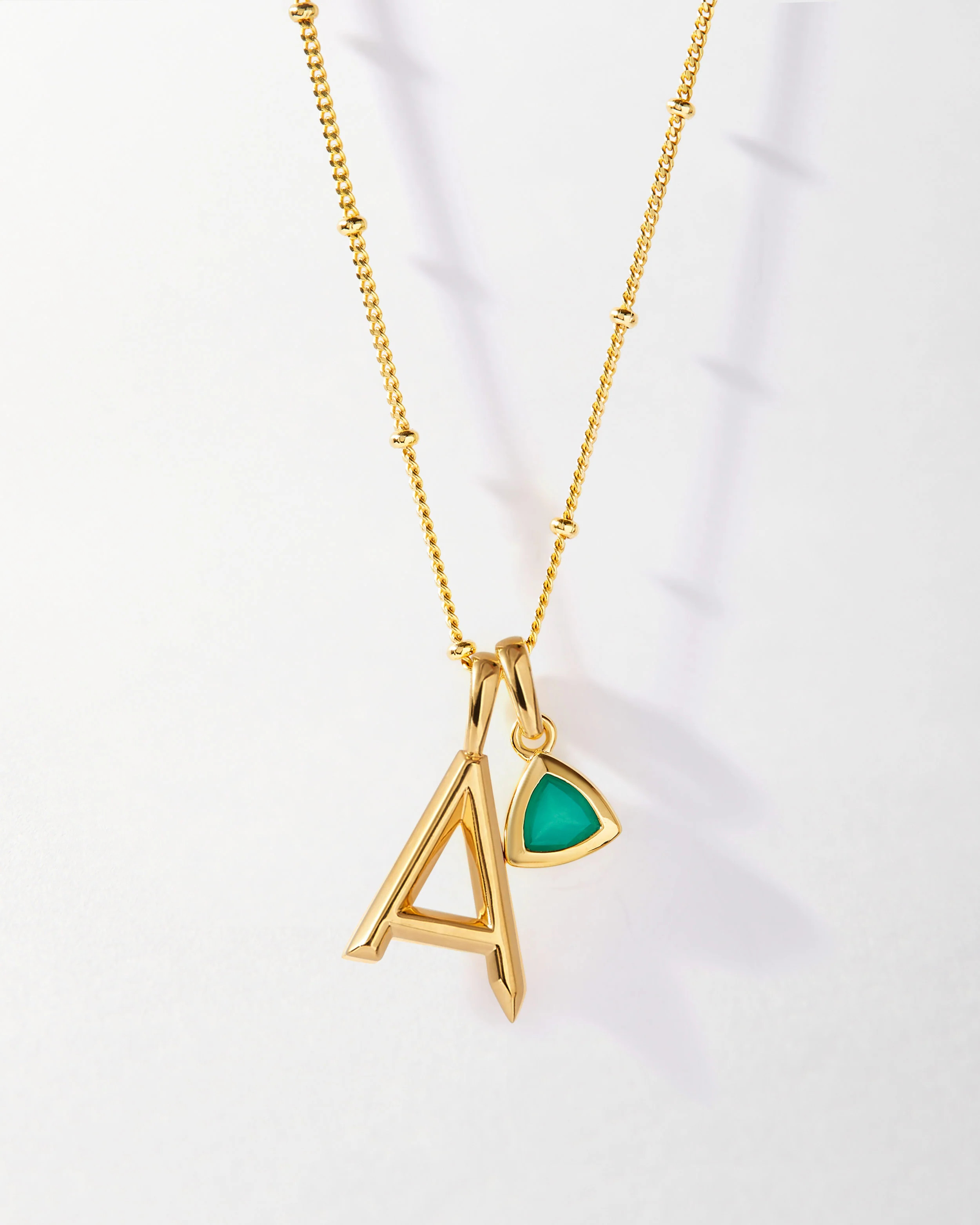 Initial & Birthstone Necklace - Edge of Ember | EDGE of EMBER Ltd