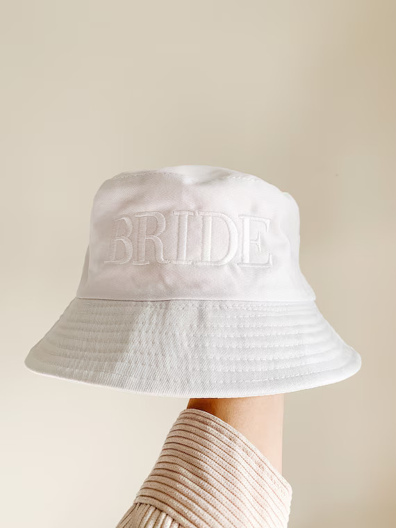 Bride Bucket Hat  Bride Hat  Bride Cap  Bride Summer Hat  - Etsy | Etsy (US)