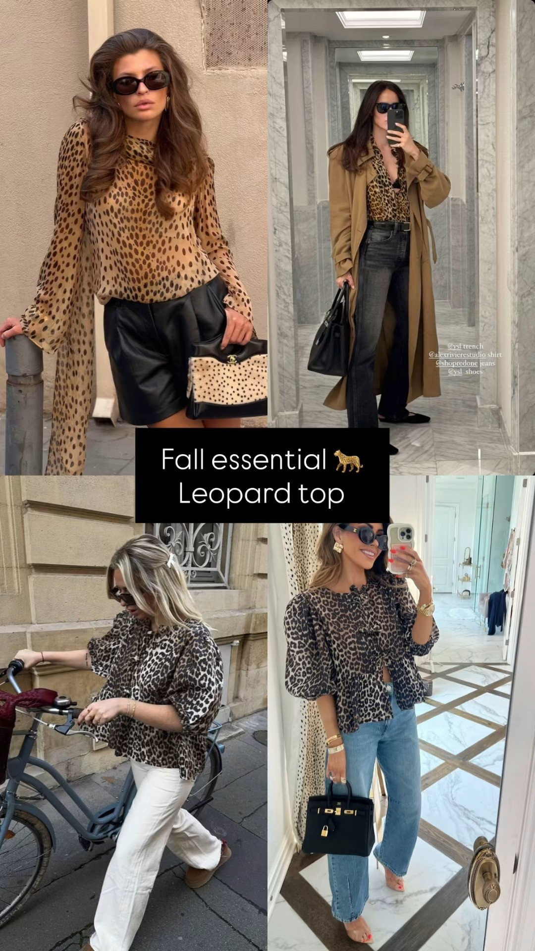 Fall essential leopard tops I love! 

 