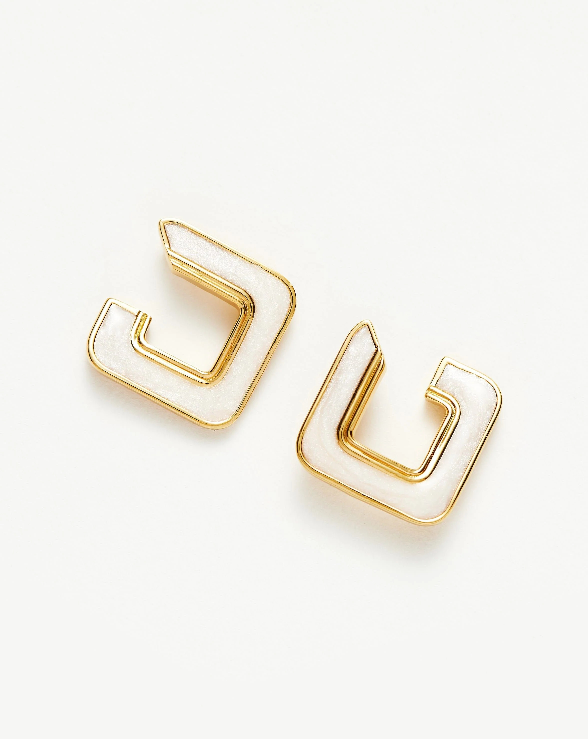 Enamel Haze Squared Open Stud Earrings Earrings | Missoma