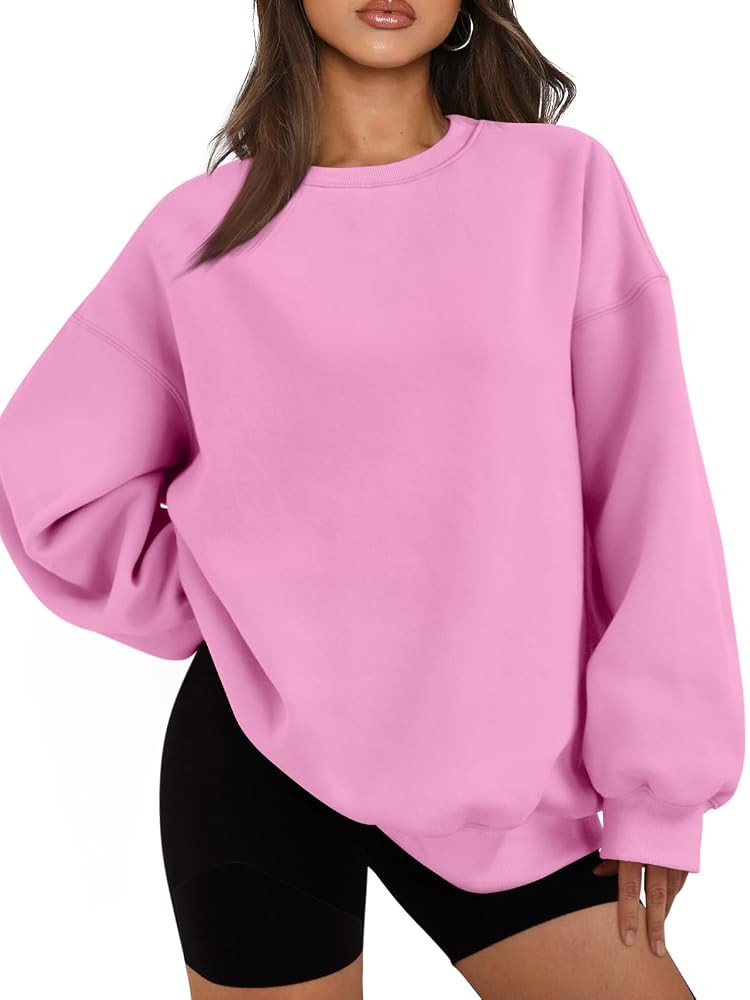 EFAN Womens Oversized Sweatshirts Hoodies Fleece Crewneck Sweaters Casual Tops Comfy Fall Fashion... | Amazon (US)