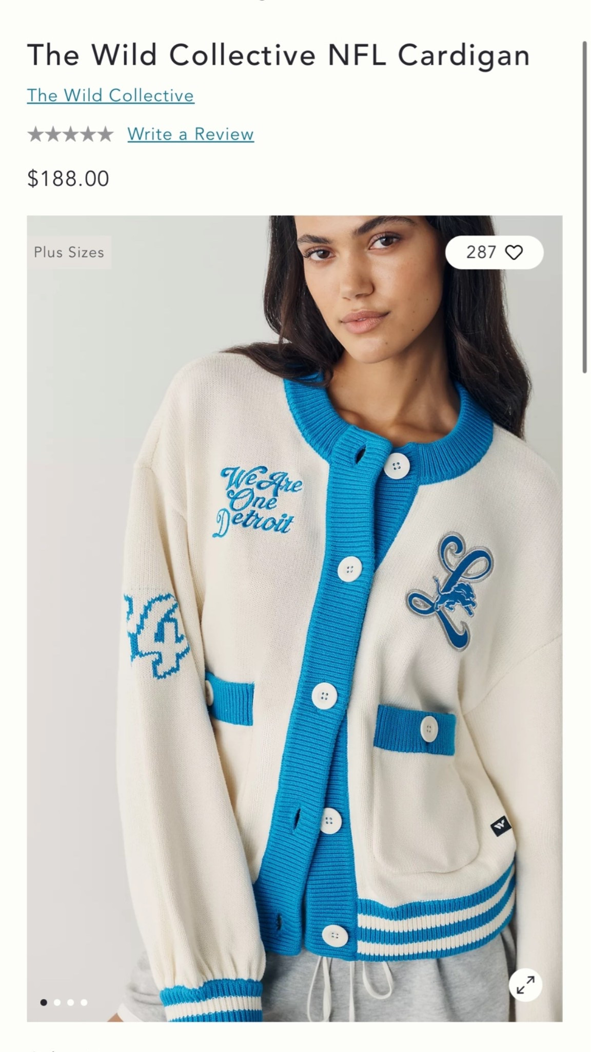 Anthropologie Detroit Lions sweater 🩵

#LTKootd
