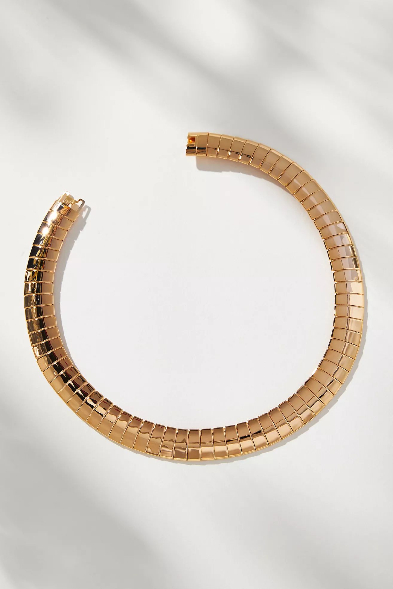 Ribbed Metal Collar Necklace | Anthropologie (US)