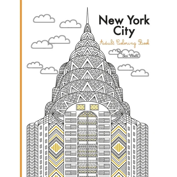 New York City Adult Coloring Book | Walmart (US)