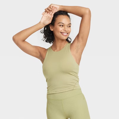 Women's Cropped Shelf Tank Bra - All in Motion™ | Target