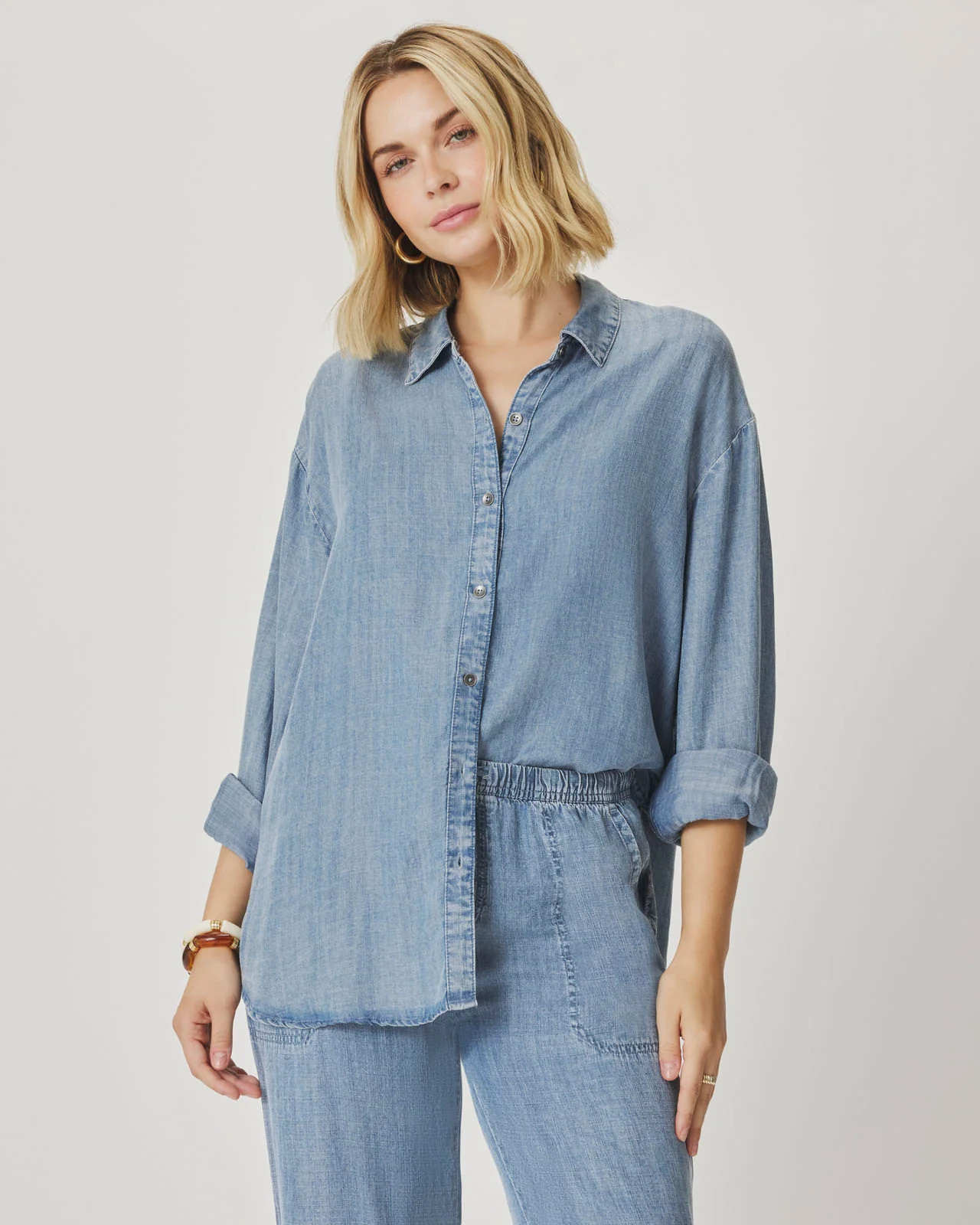 Indigo Button Down | Splendid
