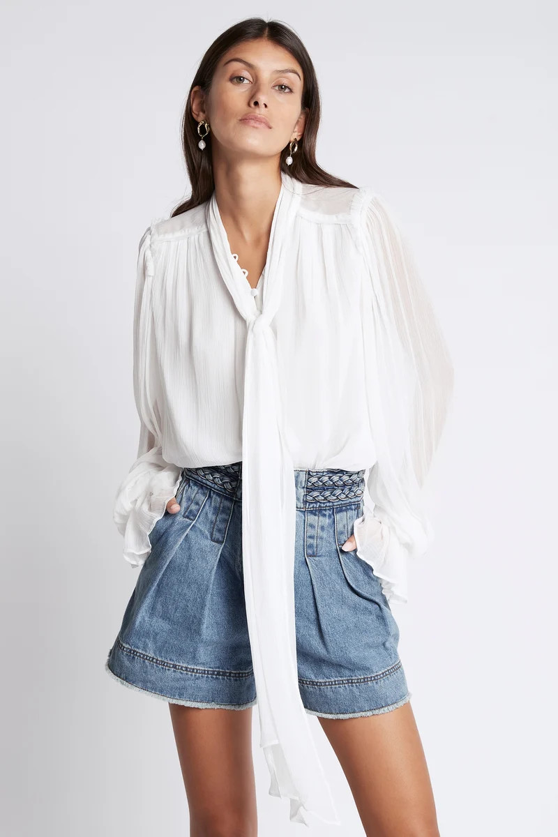 Bonjour Billow Sleeve Blouse | Aje.(Global)
