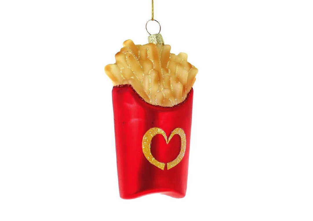 French Fries Glass Christmas Ornament - Etsy | Etsy (US)