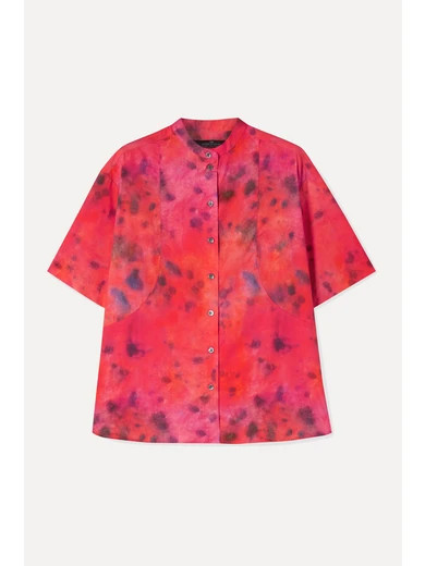 Tie-dyed cotton-poplin shirt | NET-A-PORTER (US)