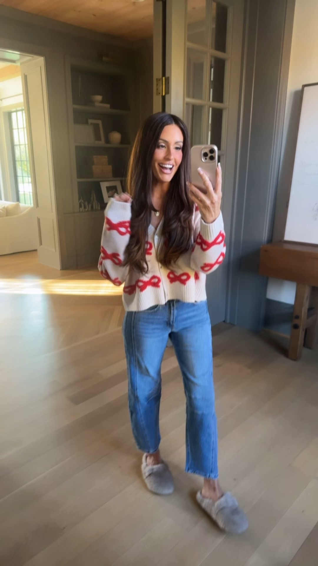 Code sarah35 for 35% off the jeans and cardigan. 