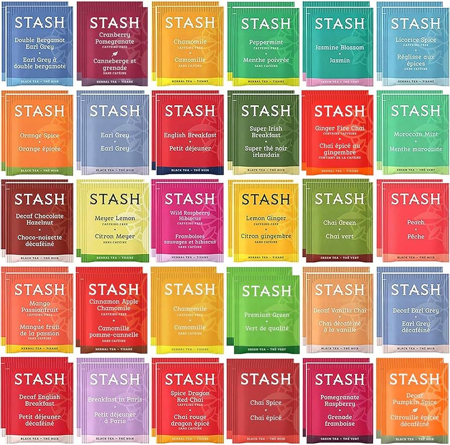 Stash Tea Bags Sampler Assortment Box (52 Count) 30 Different Flavors Gifts for Her Him Women Men... | Amazon (US)