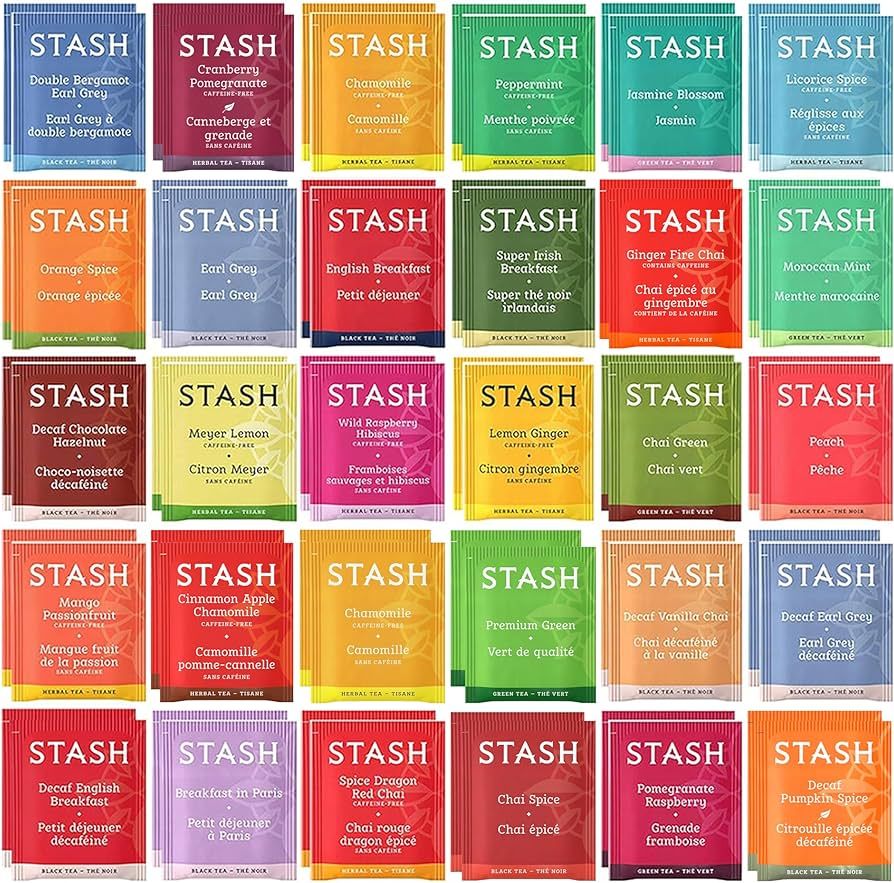Stash Tea Bags Sampler Assortment Box (52 Count) 30 Different Flavors Gifts for Her Him Women Men... | Amazon (US)
