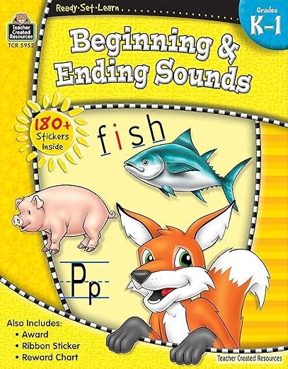 Amazon.com: Teacher Created Resources Ready-Set-Learn: Beginning & Ending Sounds: 9781420659528: ... | Amazon (US)