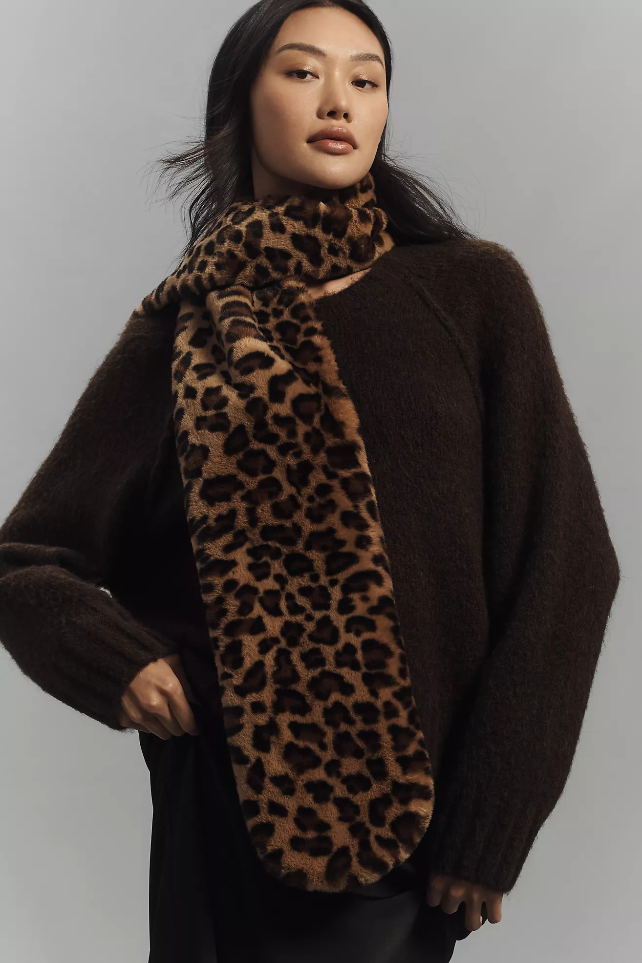 By Anthropologie Faux-Fur Leopard Scarf | Anthropologie (US)