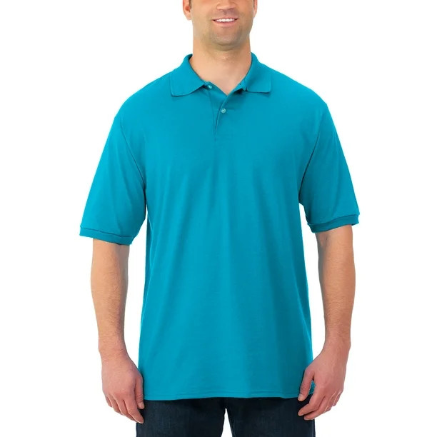 Jerzees Men's Spotshield Short Sleeve Polo Shirt - Walmart.com | Walmart (US)