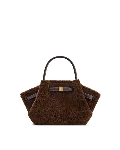 JW PEI Women's Hana Mini Faux Fur Tote Bag - Dark Brown | Amazon (US)