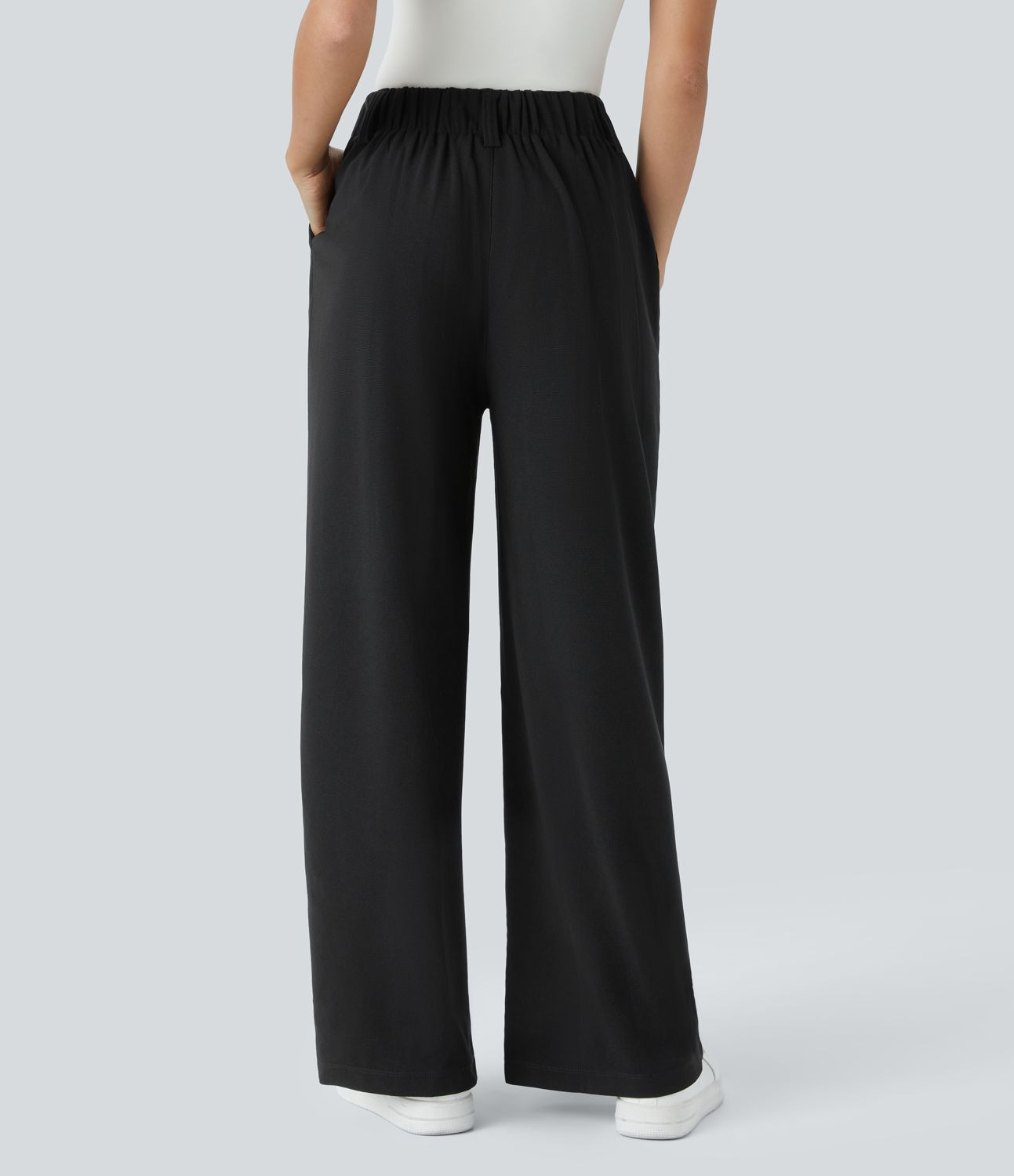 Women’s Halara Flex™ High Waisted Pocket Wide Leg Waffle Work Pants - Halara | HALARA
