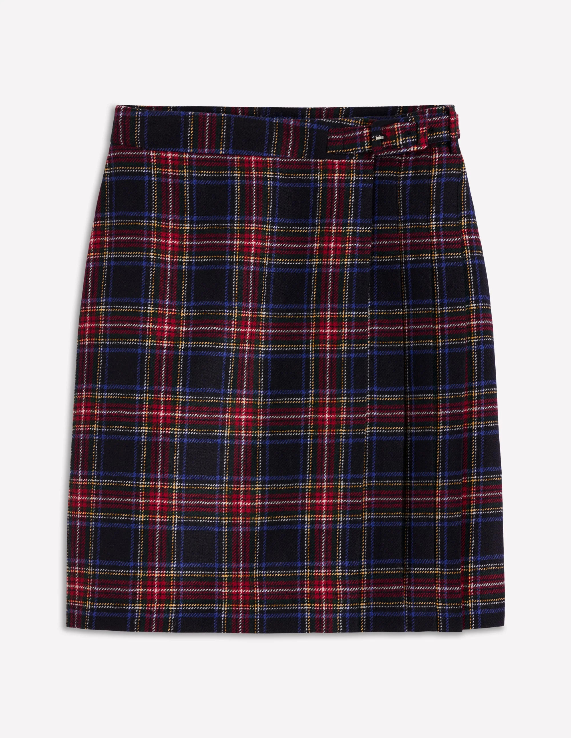 Helen Wool Kilt Skirt-Navy, Green and Red Check | Boden (US)