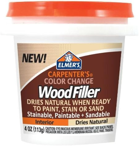 Elmer's Carpenter's Color Change Wood Filler, 4 oz., Natural (E912) | Amazon (US)